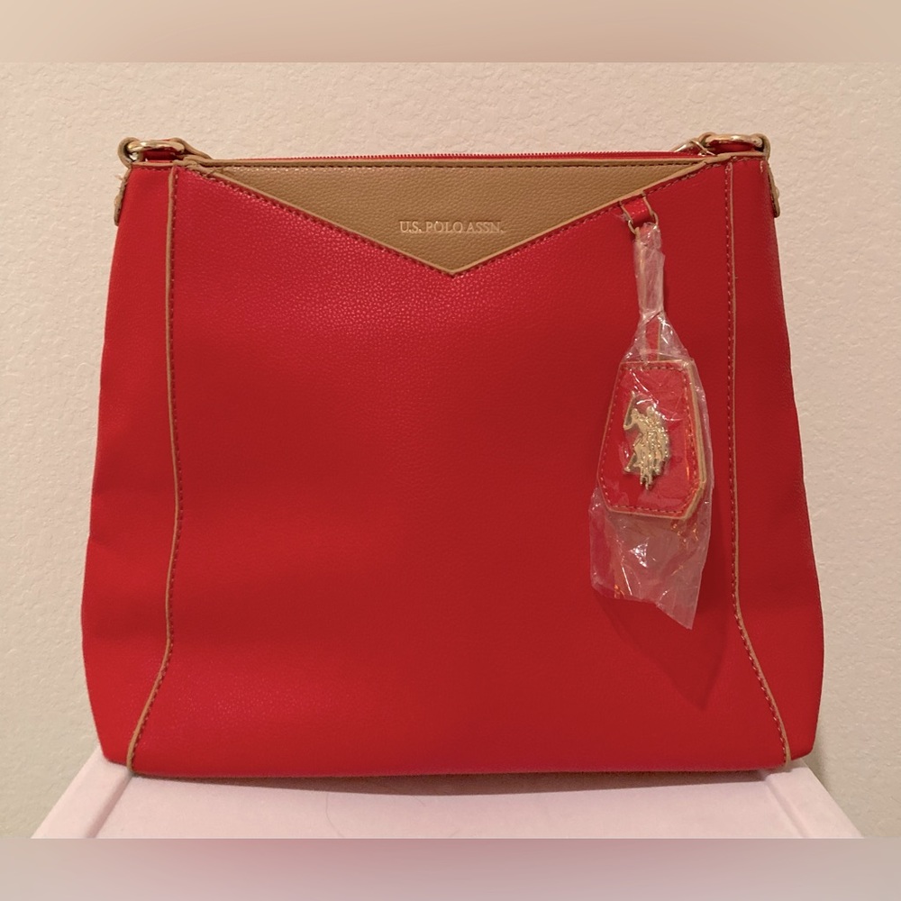 NWOT U.S. POLO ASSN. red purse | tote